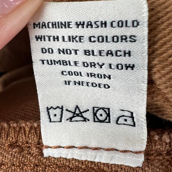 Princess Polly Brown Button-Down Shirt Top Cotton Pockets Long Sleeves Size 6 - Picture 10 of 11